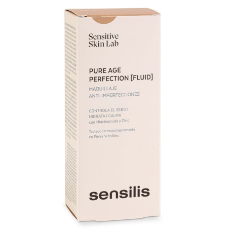 Sensilis Pure Age Perfection Base Fluida 02 Sand 30ml – Anti-Idade e Cobertura Uniforme