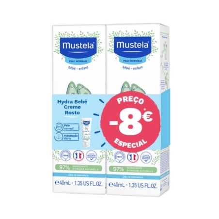 Mustela Bebé Hydra Creme de Rosto Duo 40ml - Preço Especial
