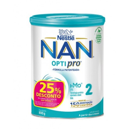 NAN Optipro 2 Leite Transição 800g Desconto 25%