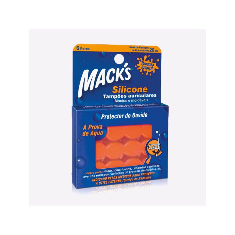 Mack's Tampão Auricular Silicone Kids - 6 pares