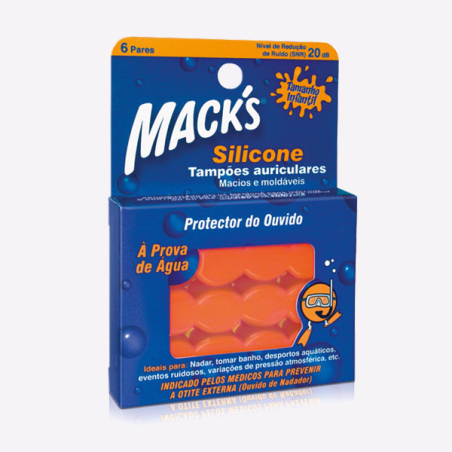 Mack's Tampão Auricular Silicone Kids - 6 pares