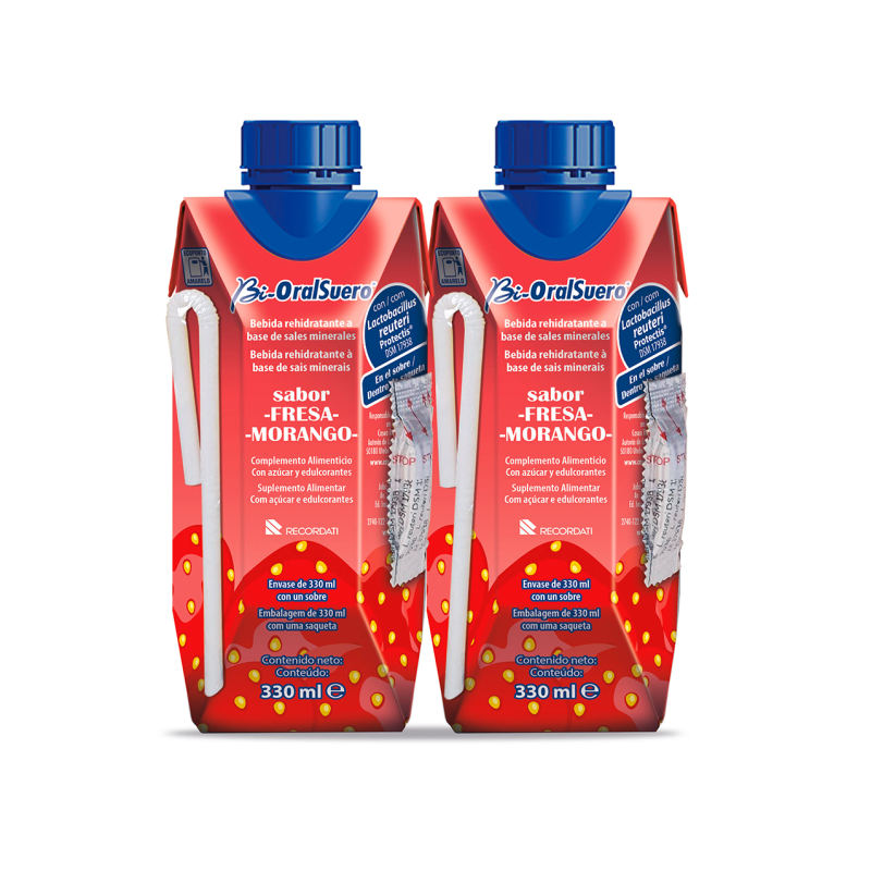 Bi-Oral Suero Sabor Morango 2x330ml