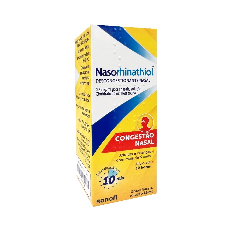 Nasorhinathiol 0,5mg/ml Gotas Nasais 15ml