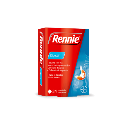 Rennie Digestif 680/80mg 24 Comprimidos Mastigáveis