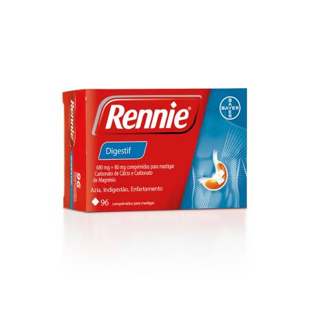 Rennie Digestif 680/80mg 96 Comprimidos Mastigáveis